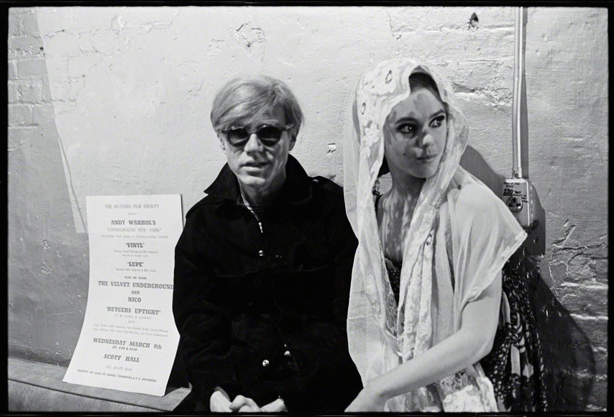 
  Andy Warhol with Edie Sedgwick (in veil)
  